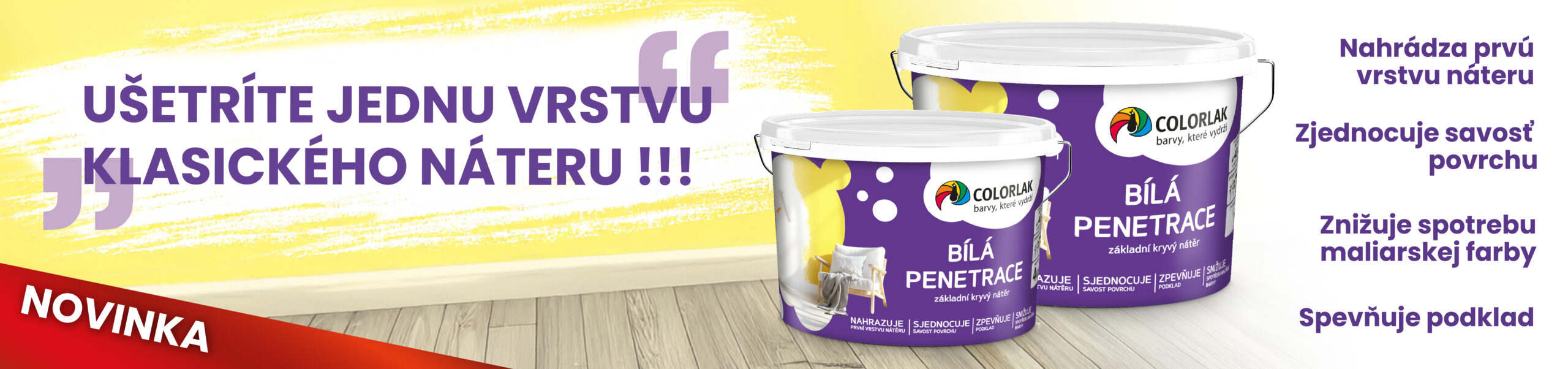 Prezentovanie informácie o novinke Biela penetrácia V1005 Colorlak